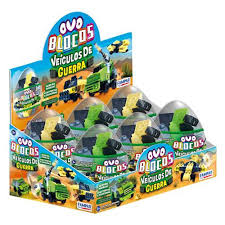 OVO BLOCOS VEICULOS DE GUERRA DISPLAY C/6