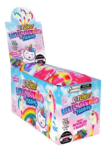 DIP LOKO NEON UNICORNIO SORTIDOS 10G C/15