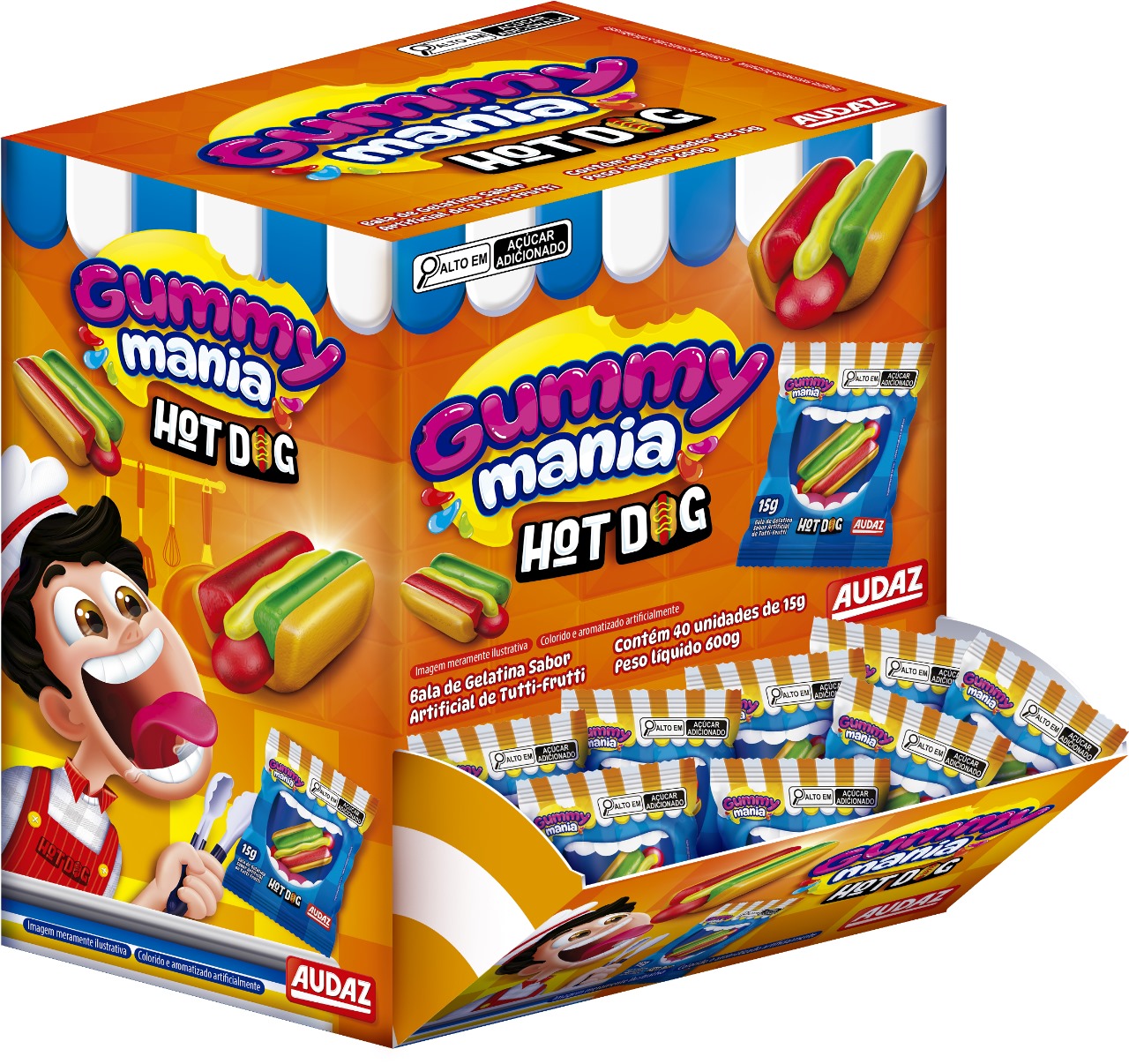 GUMMY MANIA HOT DOG C/40