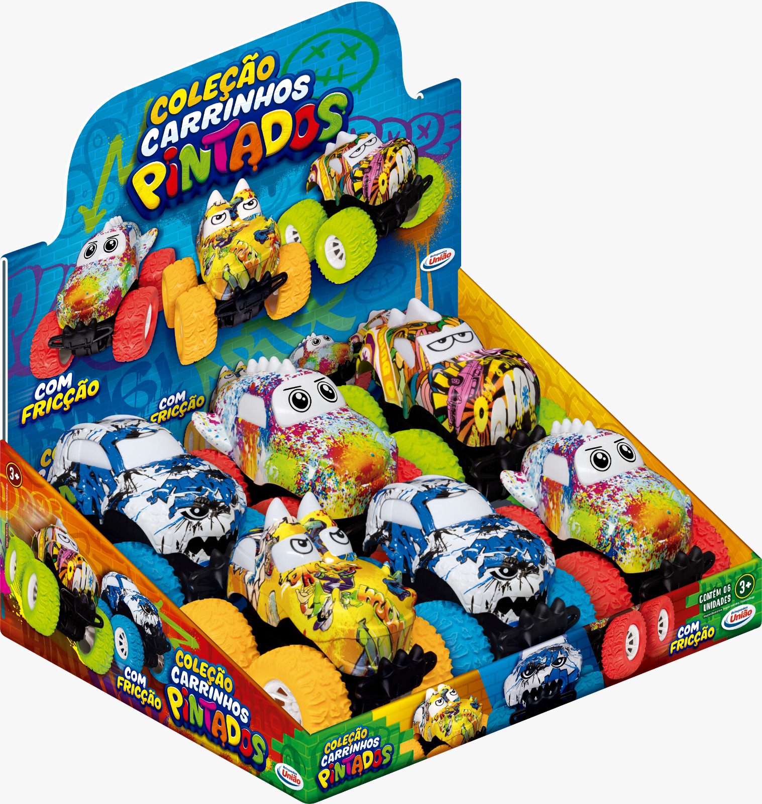 COLECAO CARRINHOS MEGA PINTADOS DP C/06