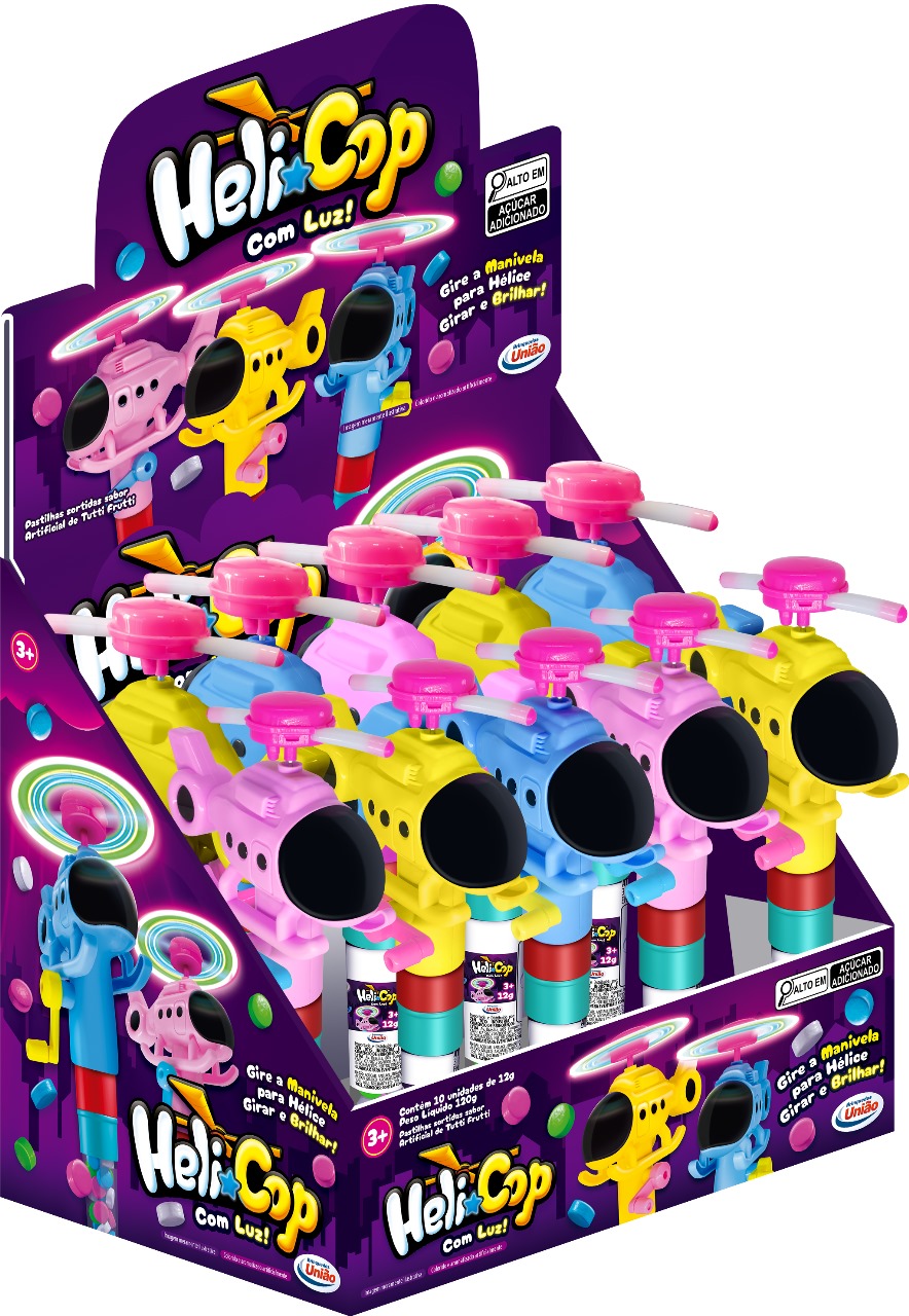 CONFEITO HELI-COP C/ LUZ DP C/10