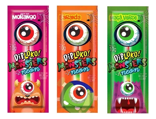 DIPLOKO NEON MONSTERS OLHO SORTIDOS 10G C/15 - Imagem 3