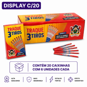 TRAQUE 3 TIROS FARDO C/20